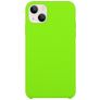 Mobigear Rubber Touch Coque iPhone 15 Plus Coque arrière en Silicone - Citron vert