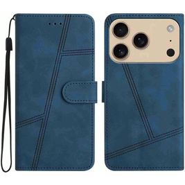 Mobigear Stitch Housse iPhone 17 Pro Max Etui Porte-Monnaie - Bleu