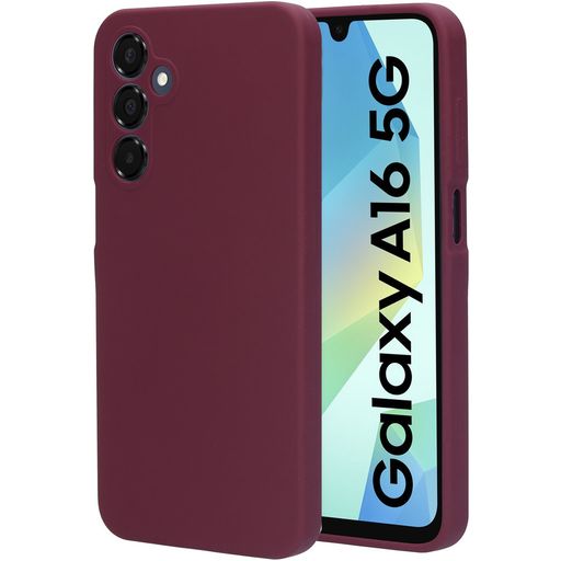 Mobiparts Coque Samsung Galaxy A16 Coque arrière en Silicone - Plum Red