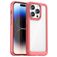 Mobigear Crystal Coque iPhone 15 Pro Max Coque arrière Rigide - Transparent / Rouge