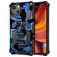 Mobigear Armor Stand Coque iPhone 13 Coque arrière Rigide Anti-Chocs avec Support Amovible - Bleu
