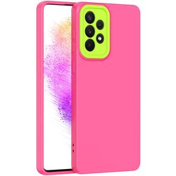 Mobigear Colors Coque Samsung Galaxy A73 Coque arrière en TPU Souple - Rose