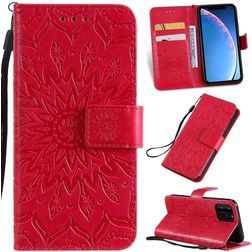 Mobigear Sunflower Housse iPhone 11 Pro Etui Porte-Monnaie - Rouge