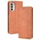 Mobigear Sensation Housse Motorola Moto G82 Etui Porte-Monnaie - Marron