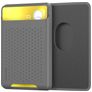 Mobigear Pocket - Porte Cartes en en Silicone - 2 Cartes - Compatible MagSafe - Gris