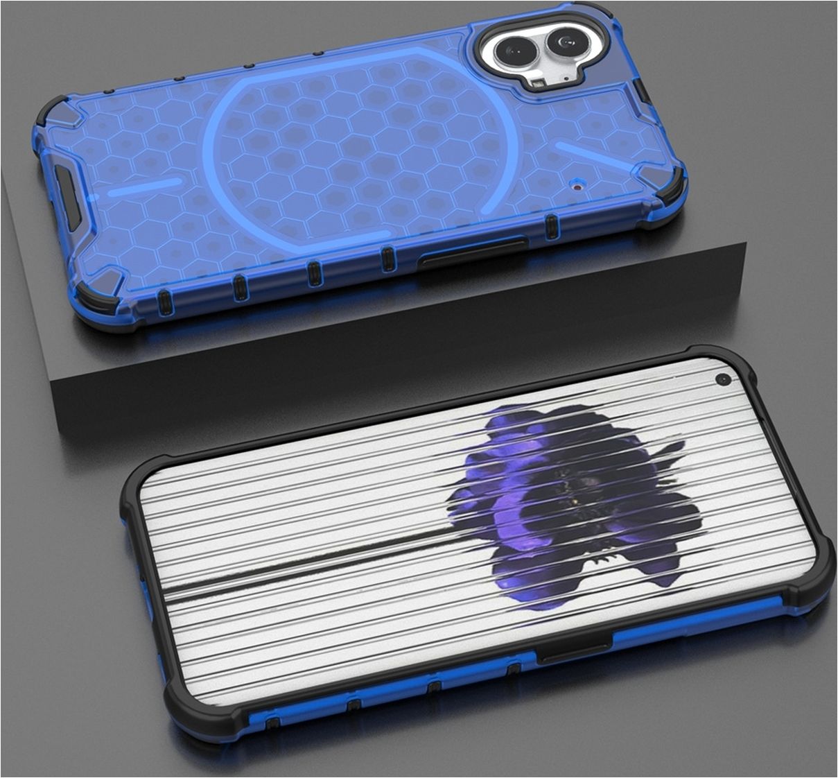 Coque élégante BORYA Pour Nothing Phone (2a) 5G - Silicone TPU Fin Avec Bordure Plaquée Or - Protection Anti-choc - Blanc