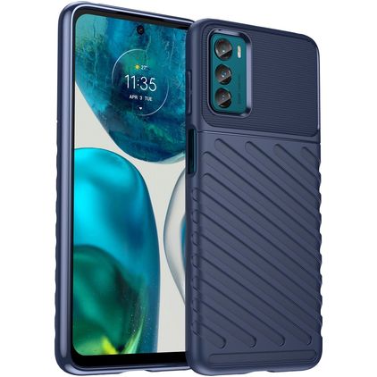Mobigear Groove Coque Motorola Moto G42 Coque arrière en TPU Souple - Bleu