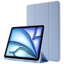 Mobigear Tri-Fold Gel Coque iPad Air 11 Pouces (2025) Etui en TPU,Similicuir + Porte-crayon - Bleu