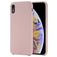 Mobigear Rubber Touch Coque iPhone XR Coque arrière en Silicone - Rose doré