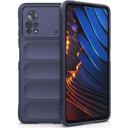 Mobigear Bumpy Coque POCO X4 Pro 5G Coque arrière en TPU Souple - Dark Blue