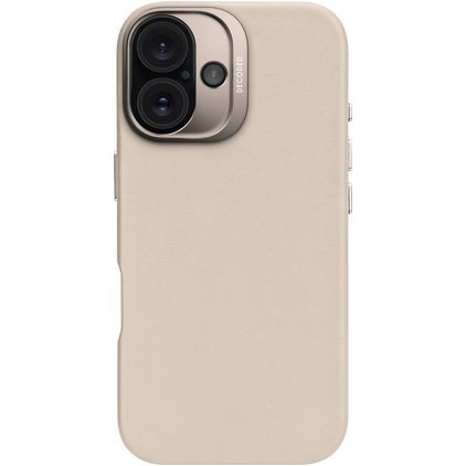 Decoded Coque iPhone 16 MagSafe Coque arrière en Cuir Véritable - Clay