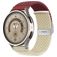 Mobigear Braided Dual Bracelet Nylon Smartwatch Fermeture à pince - Connexion universelle de 22 mm - Rouge / Lumière stellaire