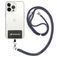 Mobigear Lanyard - Cordon de téléphone universel ajustable - Noir / Gris