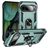 Mobigear Armor Ring Google Pixel 9 Pro Plastique rigide Coque arrière Antichoc avec bague de maintien - Vert