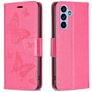 Mobigear Butterfly Housse Samsung Galaxy A54 Etui Porte-Monnaie - Magenta