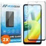 Mobigear Premium Xiaomi Redmi A1 4G Verre trempé Protection d'écran - Compatible Coque - Noir (Lot de 2)