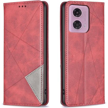 Mobigear Rhombus Slim Housse Motorola Moto G24 Etui - Rouge