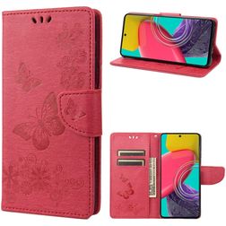 Mobigear Butterfly Housse Samsung Galaxy M53 Etui Porte-Monnaie - Rouge