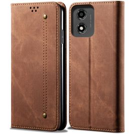 Mobigear Ranch Housse Motorola Moto E14 Etui Porte-Monnaie - Marron