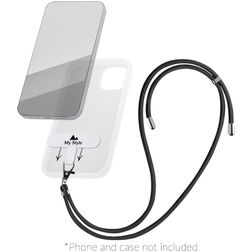 My Style Lanyard - Cordon de téléphone universel ajustable - Noir