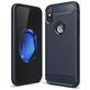 Mobigear Brushed Slim Coque iPhone XS Coque arrière en TPU Souple - Bleu Marin