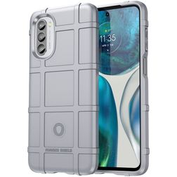 Mobigear Rugged Shield Coque Motorola Moto G52 Coque arrière en TPU Souple Anti-Chocs - Gris