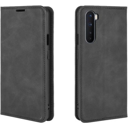 Mobigear Retro Slim OnePlus Nord Étui Portefeuille - Noir