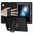 Mobigear Ruggedized Coque iPad 11 (2025) Coque arrière en EVA + Support Amovible - Noir