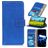 Mobigear Croco Housse Motorola Moto E22 Etui Porte-Monnaie - Bleu