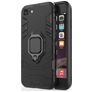 Mobigear Armor Ring Coque iPhone 8 Coque arrière Rigide Anti-Chocs avec Anneau-Support - Noir