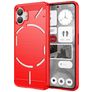 Mobigear Brushed Slim Coque Nothing Phone (2) Coque arrière en TPU Souple - Rouge