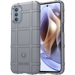 Mobigear Rugged Shield Coque Motorola Moto G31 Coque arrière en TPU Souple Anti-Chocs - Gris