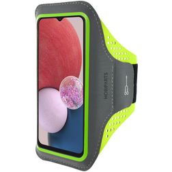 Mobiparts Comfort Fit Brassard Téléphone Samsung Galaxy A04s Brassard Coque de Sport en Neoprène - Neon Green
