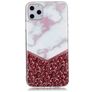 Mobigear Marble Coque iPhone 11 Pro Coque arrière en TPU Souple - Blanc / Rouge