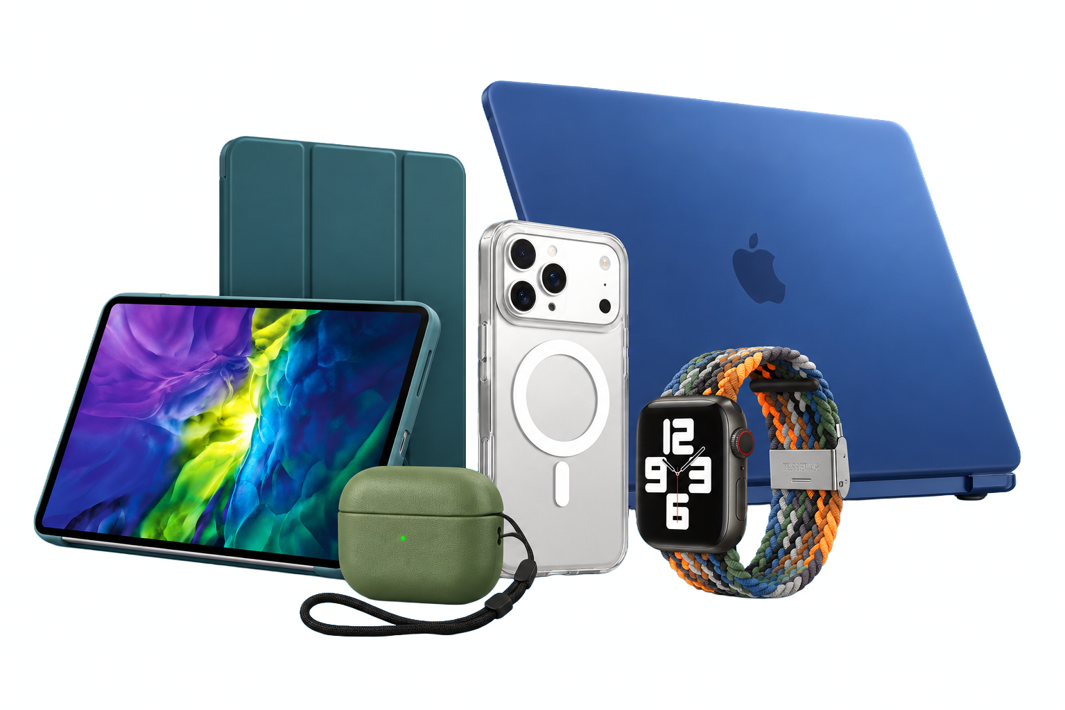 Coques de téléphone, étuis pour tablette et bracelets montre connectée