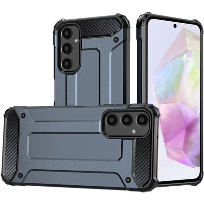 Mobigear Outdoor Coque Samsung Galaxy A35 Coque arrière Rigide Anti-Chocs - Bleu Marin