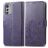 Mobigear Clover Housse Motorola Moto E32s Etui Porte-Monnaie - Violet