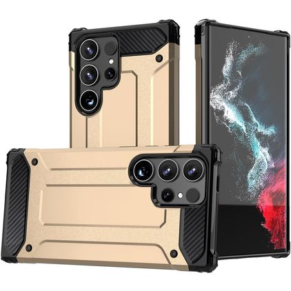 Mobigear Outdoor Samsung Galaxy S24 Ultra Plastique rigide Coque arrière Antichoc - Or