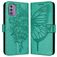 Mobigear Butterfly Housse Nokia G42 Etui Porte-Monnaie - Vert