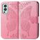 Mobigear Butterfly Housse OnePlus Nord 2 Etui Porte-Monnaie - Rose
