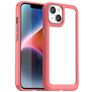 Mobigear Crystal Coque iPhone 15 Coque arrière Rigide - Transparent / Rouge