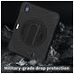 Mobigear SureGrip Coque iPad 10 (2022) Coque Arrière Rigide Antichoc + Porte-crayon + Bandoulière + Support Amovible - Noir