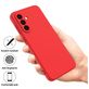 Mobigear Rubber Touch Coque Samsung Galaxy A56 Coque arrière en Silicone - Rouge
