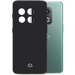 Mobilize Rubber Gelly Coque OnePlus 10 Pro Coque arrière en TPU Souple - Matt Black