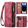Caseme 008 Housse iPhone 14 Pro Etui avec Coque Détachable Porte-Monnaie - Rouge