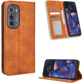 Mobigear Sensation Housse Motorola Edge (2022) Etui Porte-Monnaie - Marron