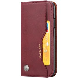 Mobigear Card Set Housse HONOR 8S Etui Porte-Monnaie - Bordeaux