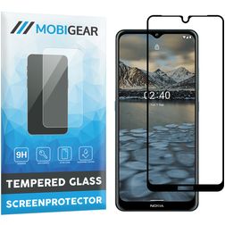 Mobigear Premium Nokia 2.4 Verre trempé Protection d'écran - Compatible Coque - Noir