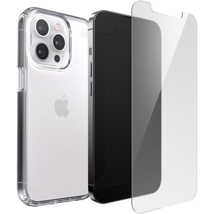 Speck Perfectly Clear ShieldView Coque Transparente iPhone 13 Pro Coque arrière Rigide Anti-Chocs - Transparent