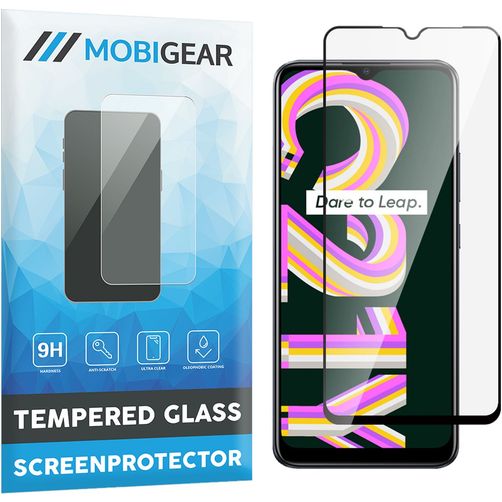 Mobigear Premium Realme C21Y Verre trempé Protection d'écran - Compatible coque - Noir